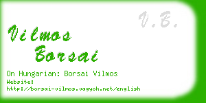 vilmos borsai business card